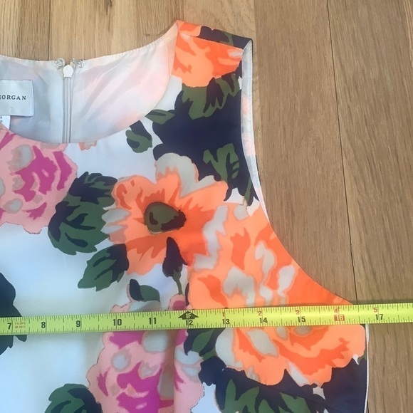 Donna Morgan Fit & Flare Sleeveless Neon Floral Knee Length Dress Women’s 6 - Picture 8 of 13
